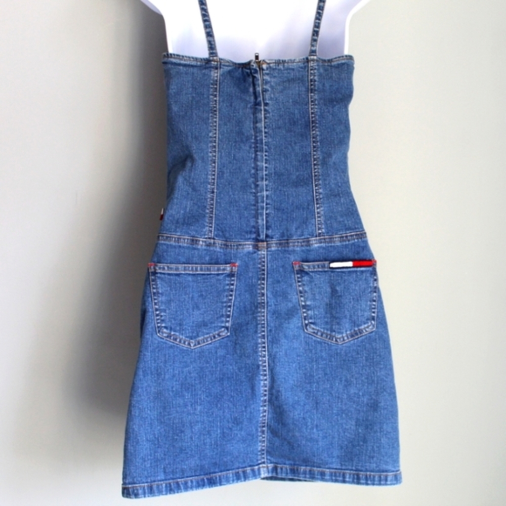 Tommy Hilfiger Jeans Jumper Dress VINTAGE Size Small Strappy Stretch Y2K 12/2001